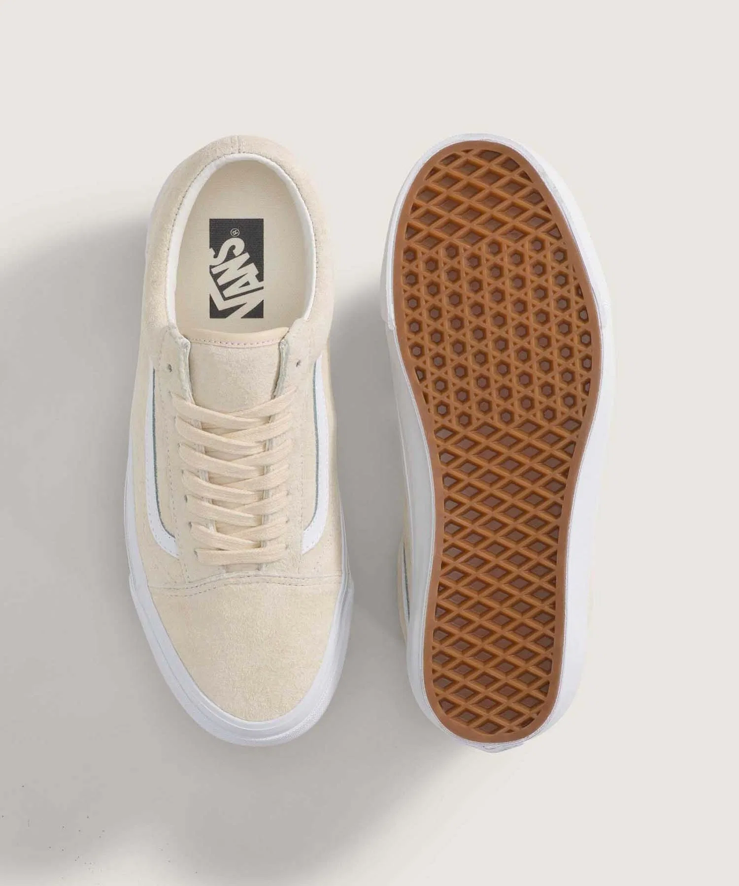 Унисекс кроссовки VANS Old Skool PIG SUEDE бежевые — фото 3