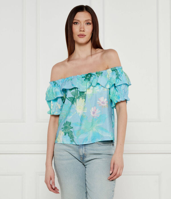 

Блузка цвета селена Loose fit Desigual, мультиколор