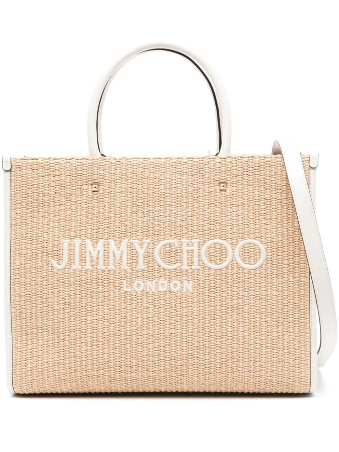 

Сумка-тоут Jimmy Choo Avenue среднего размера, бежевый