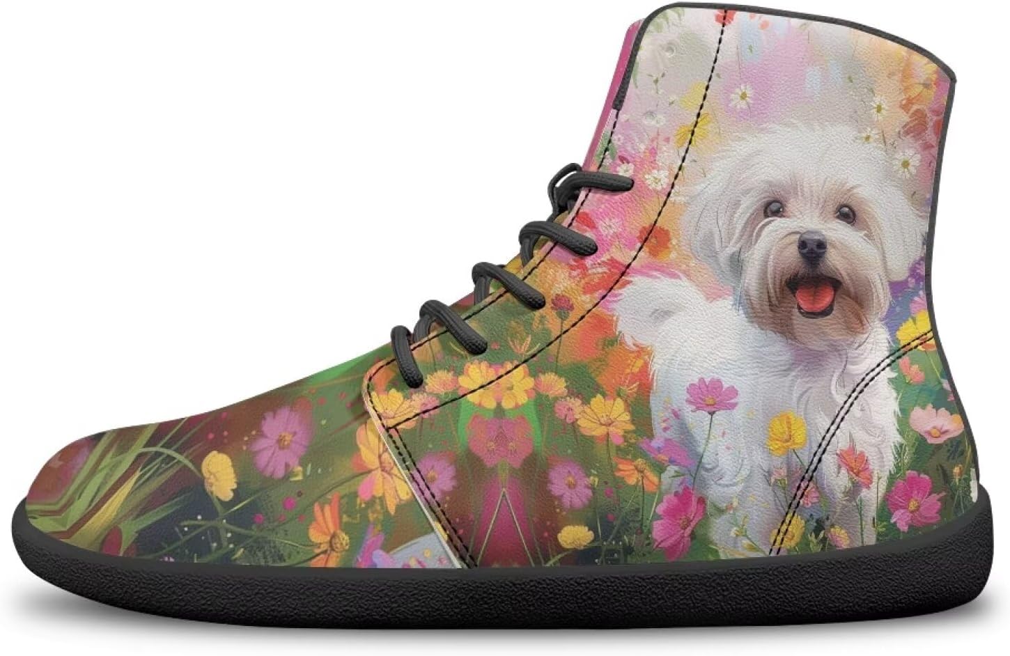 

Женские и мужские беговые кроссовки высокие кожаные Hellhero, Maltese Dog