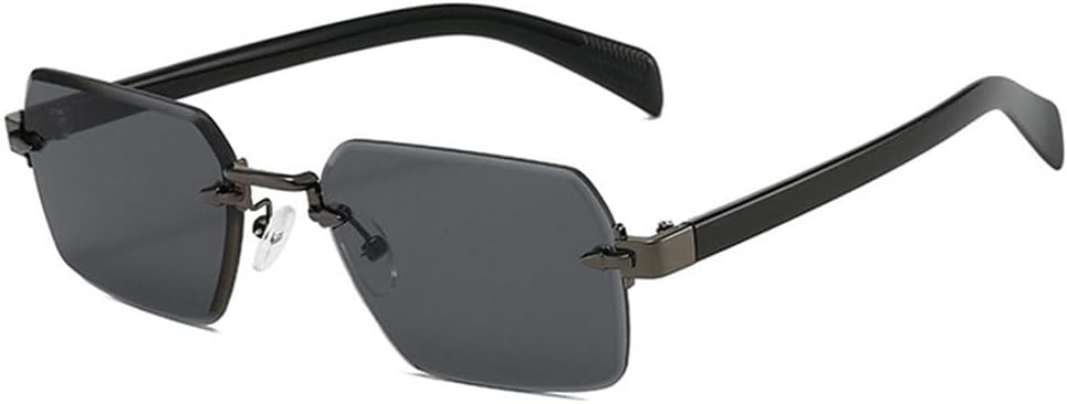 

Женские солнцезащитные очки MUTYNE без оправы, модные, с прозрачными градиентными линзами, защита от УФ-излучения UV400, мужские солнцезащитные очки в стиле панк, Gun Gray