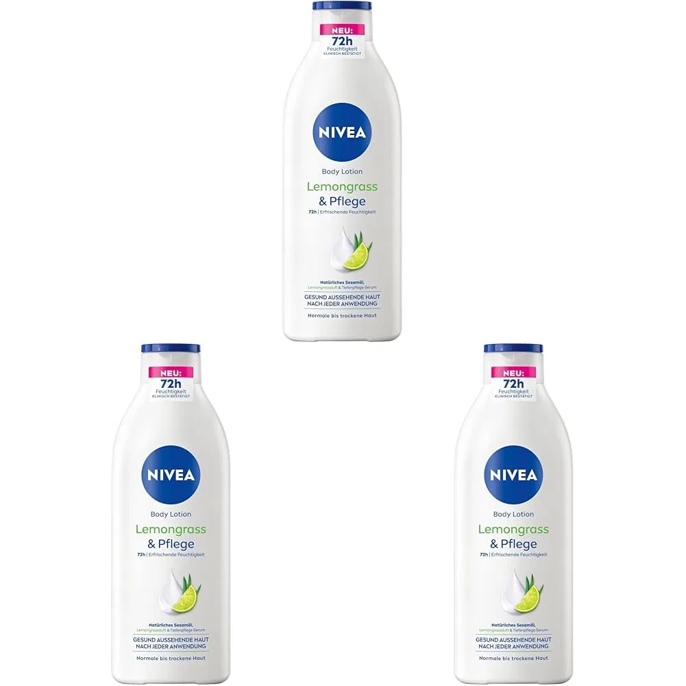 Набор из 3 лосьонов для тела NIVEA Lemongrass & Care, 400 мл Nivea