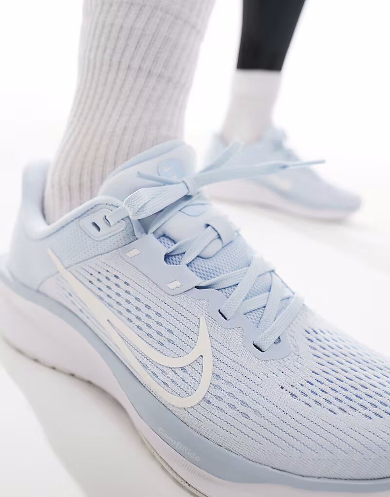Кроссовки Nike Running Quest 6 синего и белого цвета — фото 4