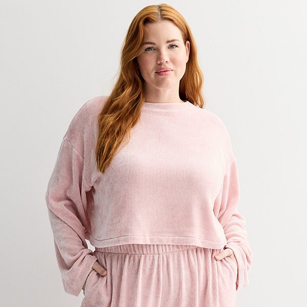 

Свитшот Plus size с длинным рукавом из велюра Sonoma Goods For Life, Zephyr