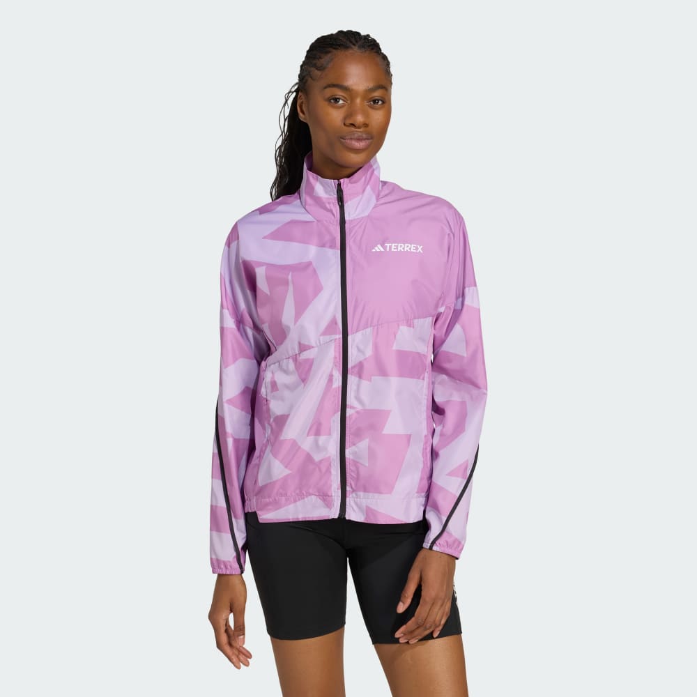 

Куртка Adidas Terrex Multi Printed Wind Jacket, цвет Preloved Purple/Powder Plum