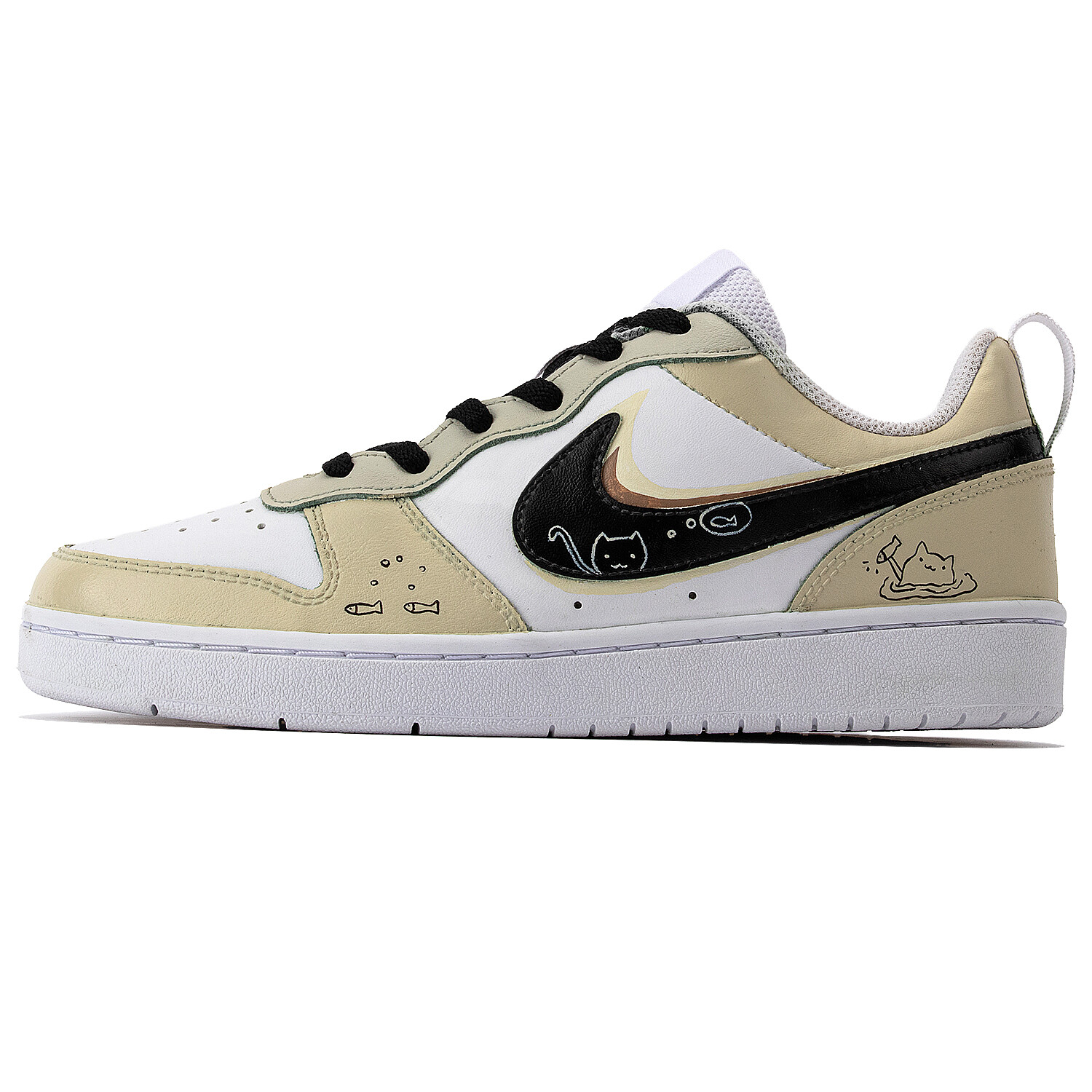 

Кроссовки Nike Court Borough Skateboarding Shoes Women's Low-top Yellow/black, желтый/черный