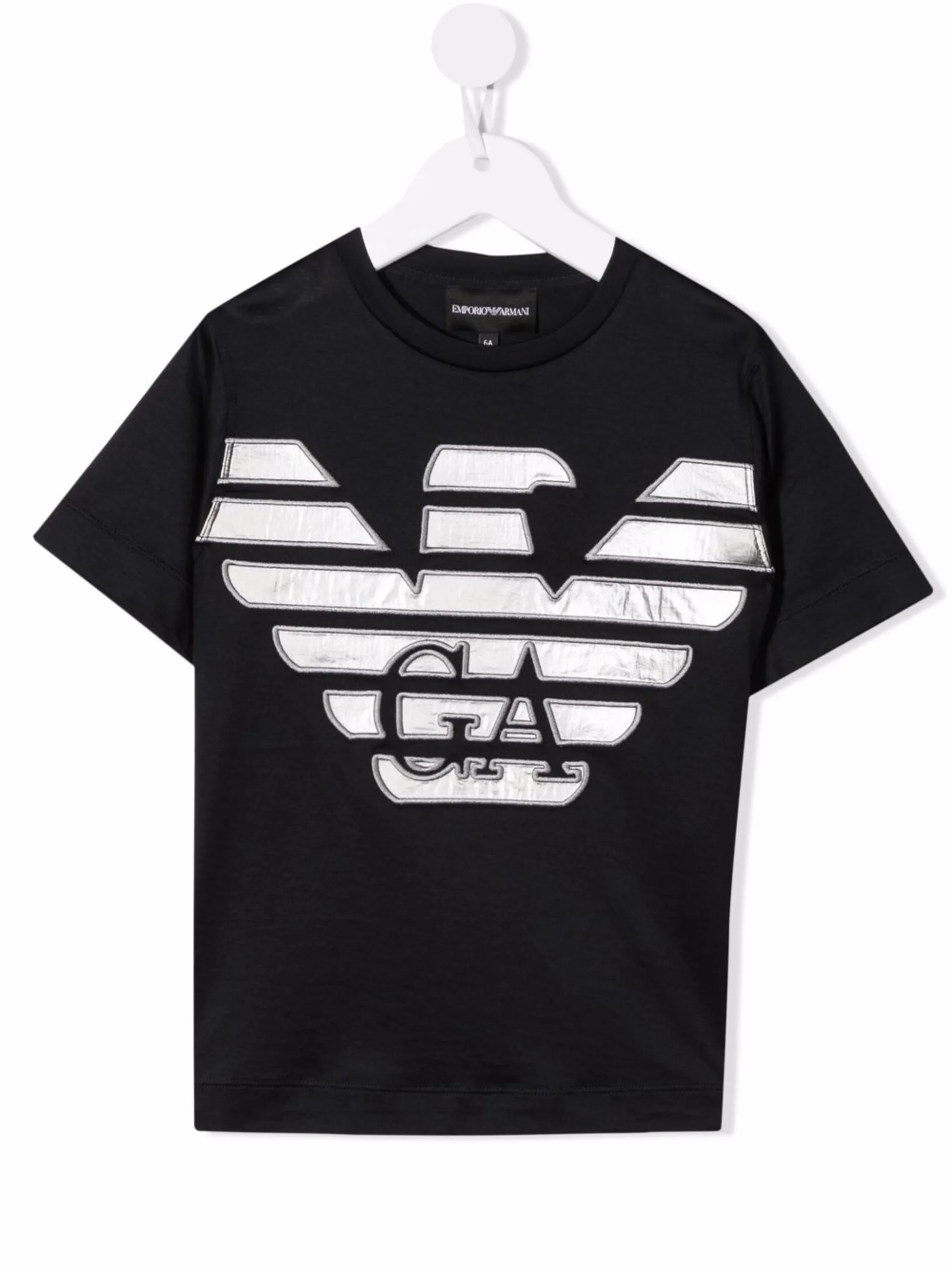 

Футболка с нашивкой-логотипом Emporio Armani Kids, синий