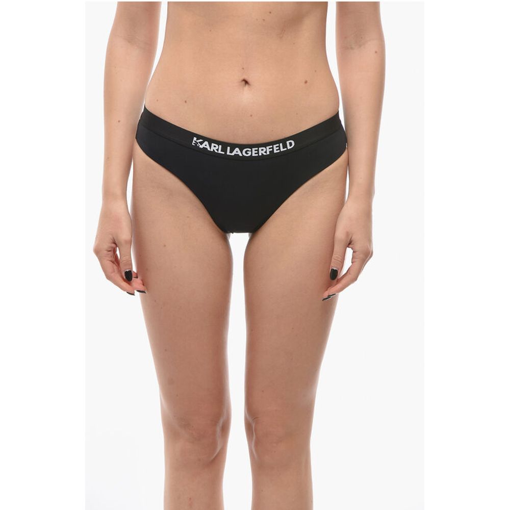 

Плавки бикини SPORT однотонные с резинкой и логотипом Karl Lagerfeld, Black