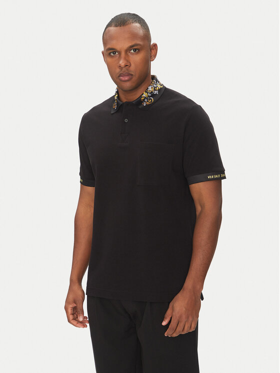 

Рубашка поло стандартный крой 78GAGT04 Versace Jeans Couture, черный