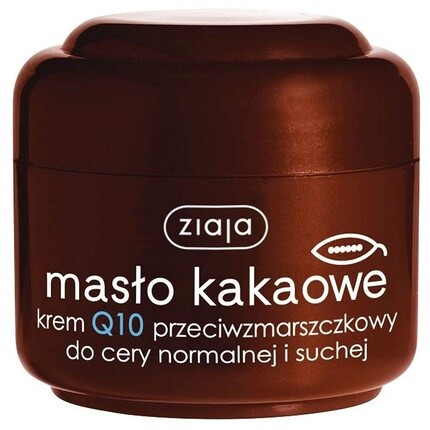 

Крем для лица против морщин с маслом какао Q10 для сухой и нормальной кожи, Ziaja