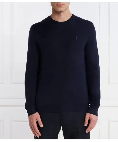 

Шерстяной свитер Slim fit Polo Ralph Lauren, синий