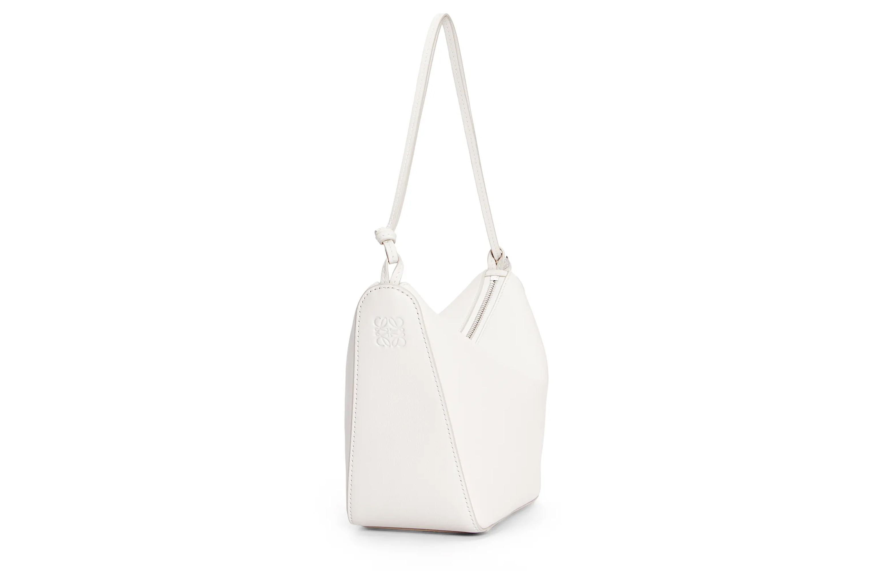 LOEWE Хобо из воловьей кожи миниатюрный женский белый — фото 4