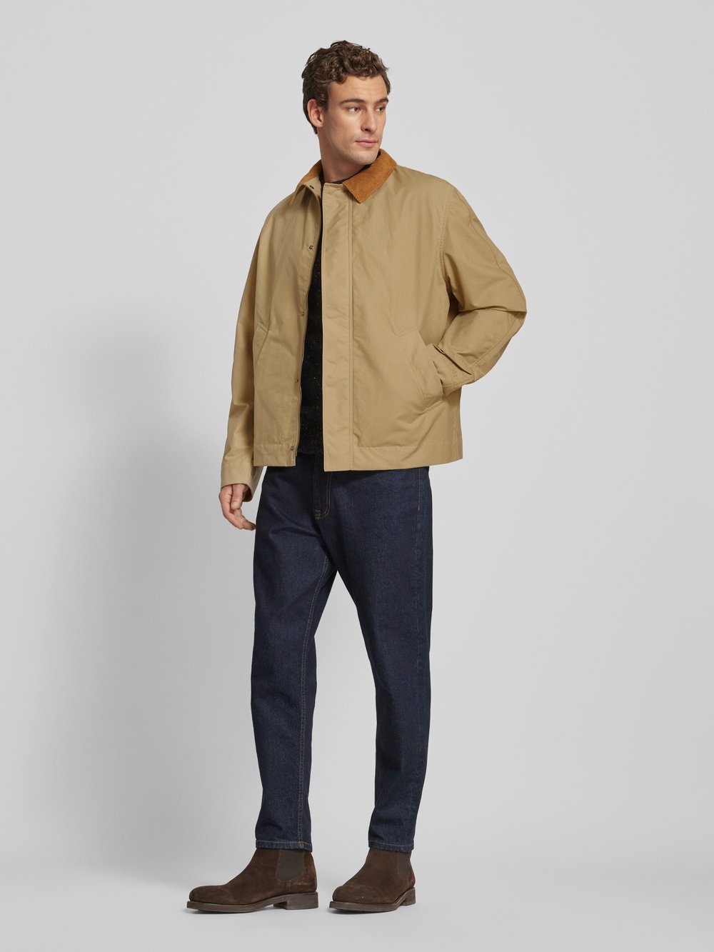 

Куртка с прорезными карманами модель 'ROW OILSKINJACKET' Forét, бежевый
