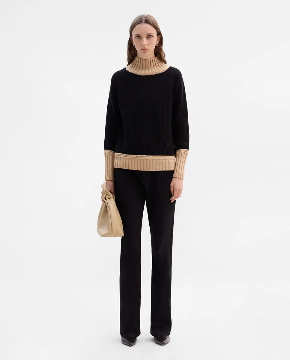 

Женский свитер с воротником-трубой Simorra, черный