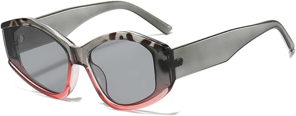 

Многоугольные солнцезащитные очки «Кошачий глаз» с разноцветным леопардовым принтом, защита от УФ-излучения UV400, ретро, ​​двухцветные, мужские, градиентные UUPTTPL, Grey Leopard Pink