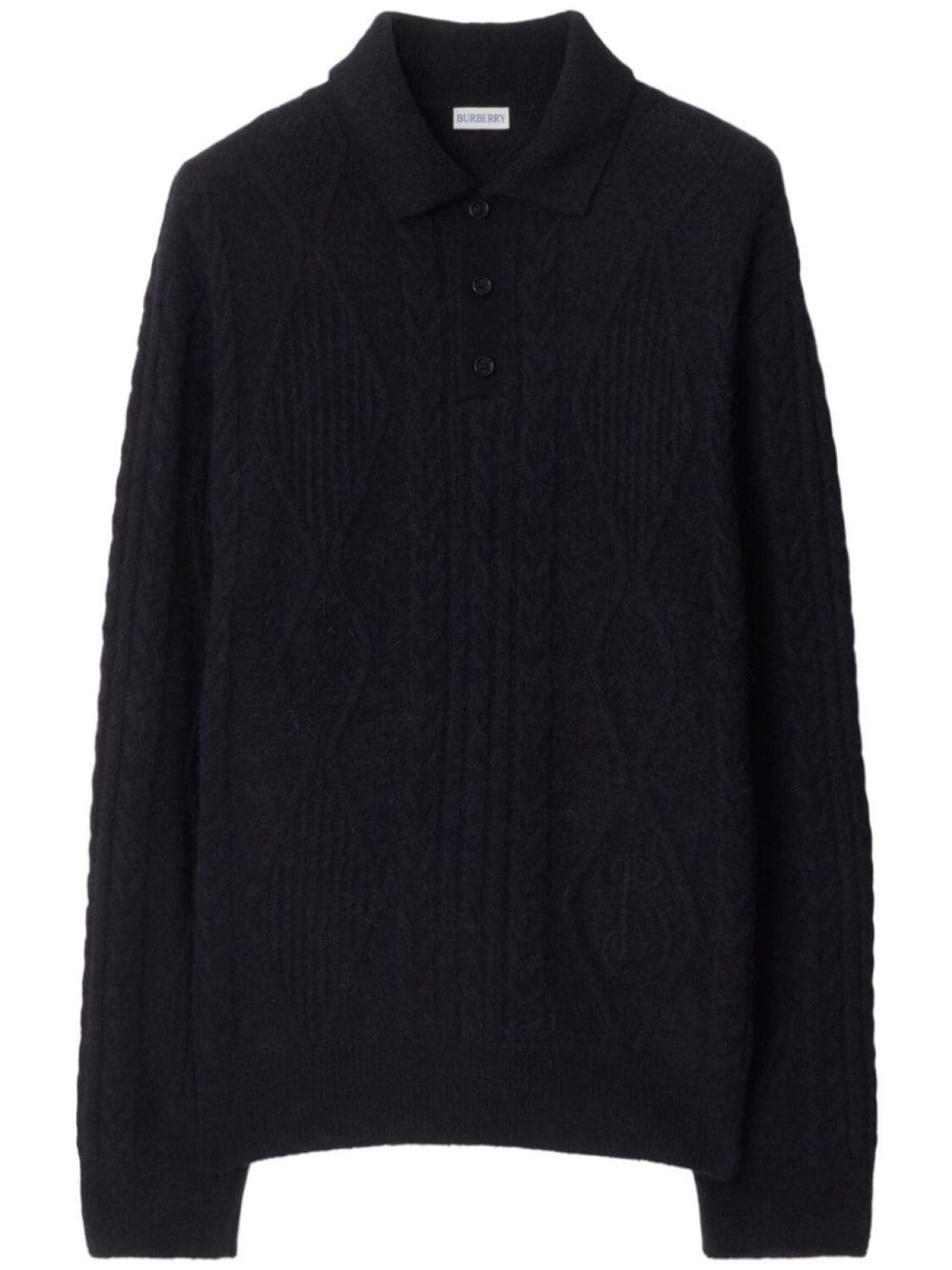 

Burberry джемпер с аранской косой вязкой, черный