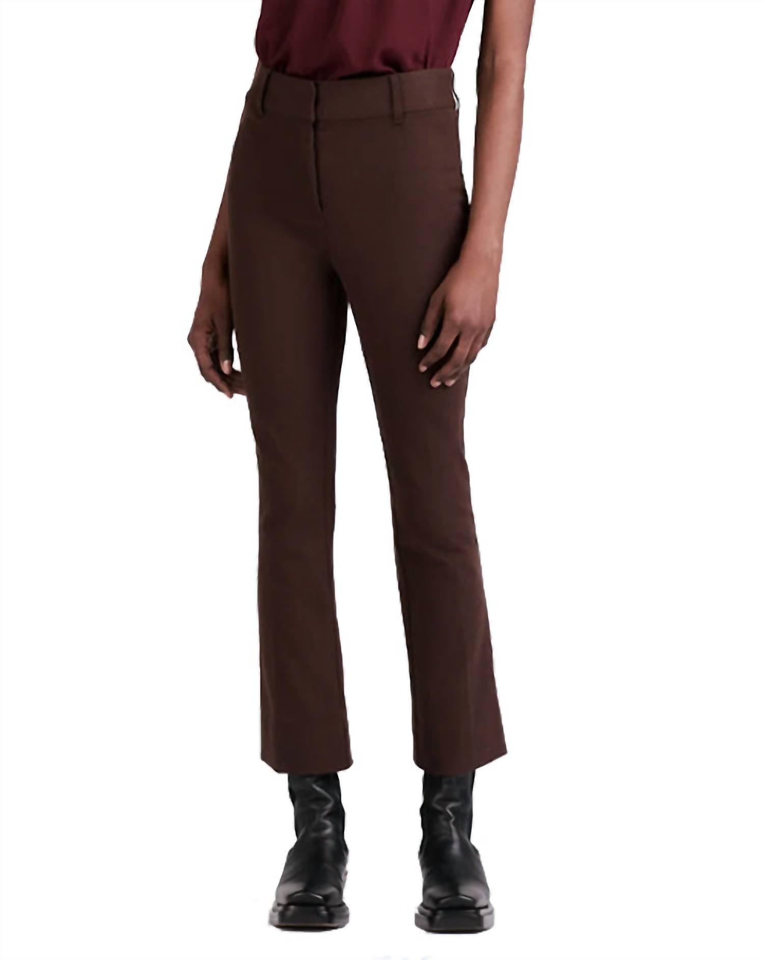 

Укороченные брюки-клеш цвета шоколада Derek Lam 10 Crosby, цвет chocolat