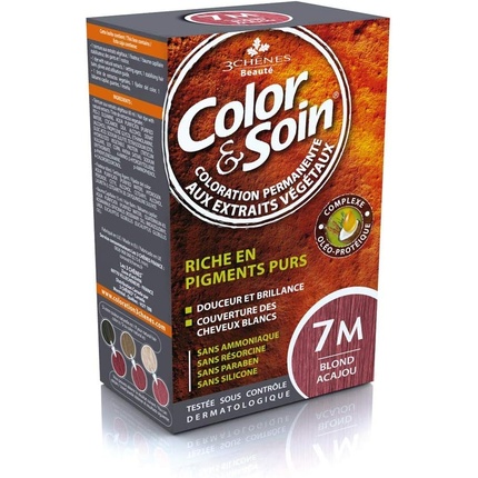 

Les 3 Chenes Color & Soin Перманентный уход за волосами, цвет блонд, красное дерево, 7 м Les 3 ChÊNes