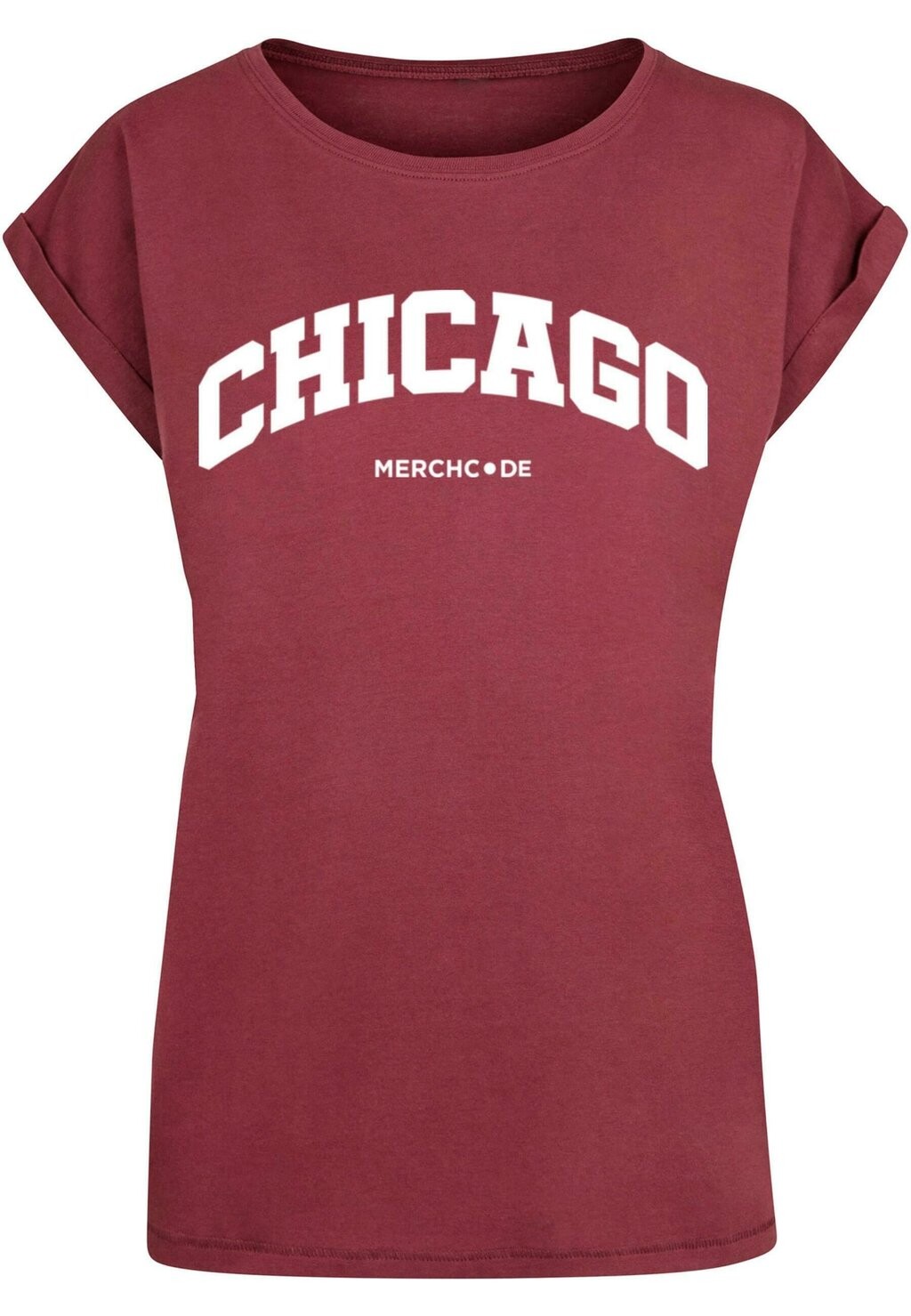 

Футболка с принтом CHICAGO WORDING Merchcode, цвет Mottled Dark Red