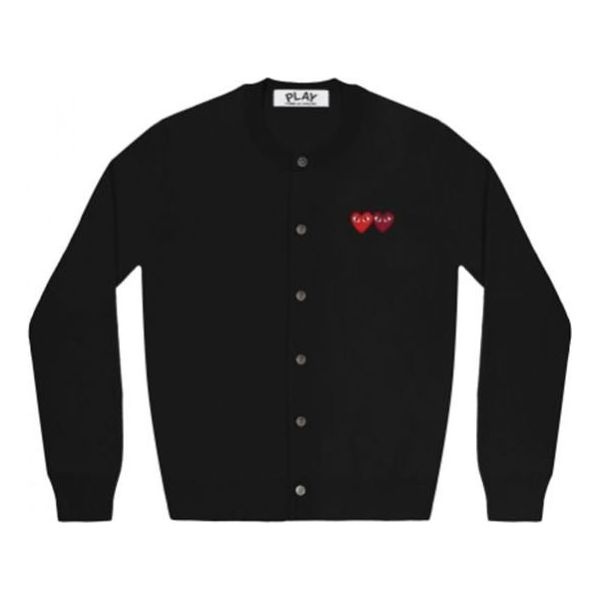 

Кардиган (WMNS) COMME des GARCONS PLAY Cardigan With Double Emblems 'Black' AZ-N057-051-1, черный