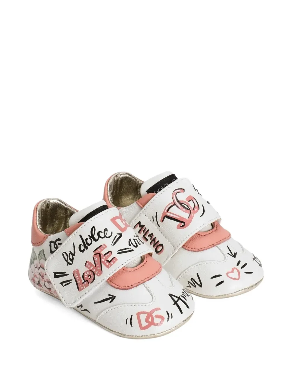 Кроссовки на шнуровке Dolce & Gabbana Kids, белый