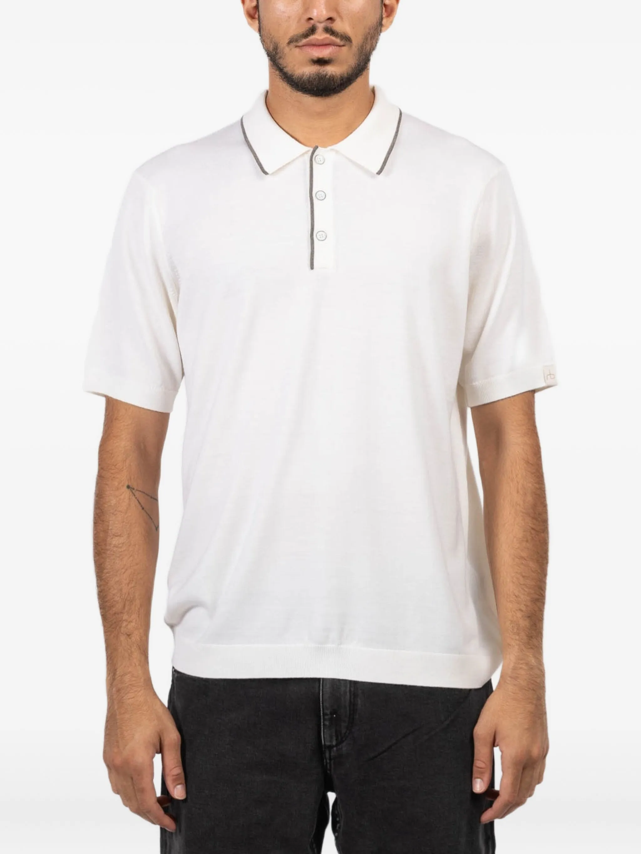 

Рубашка поло Crawford на пуговицах Rag & Bone, белый