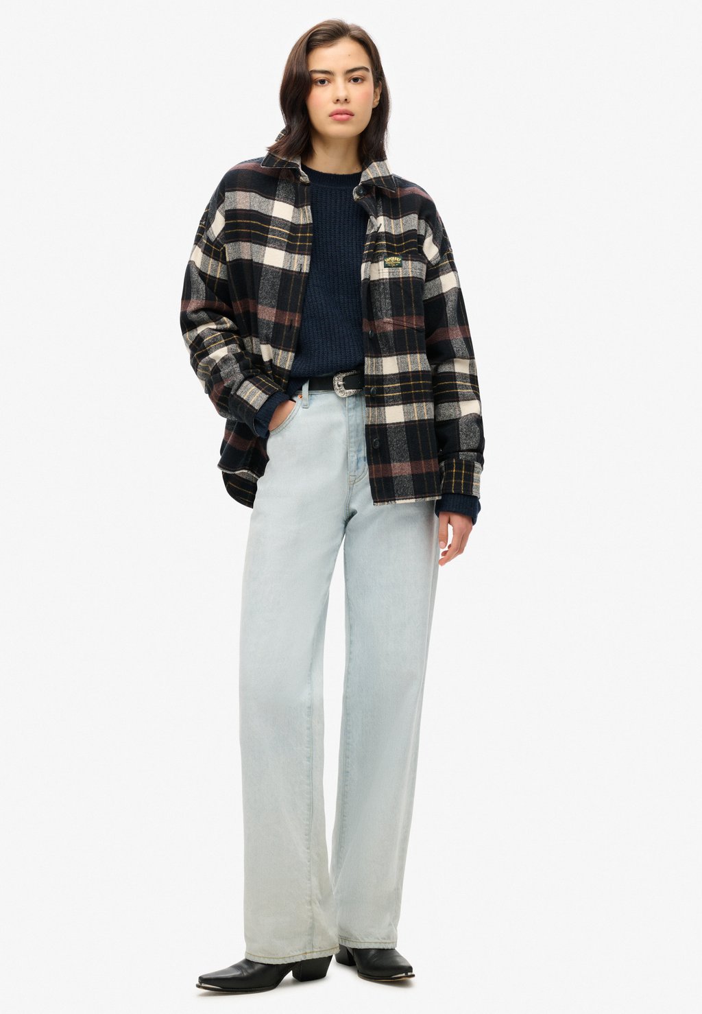 

Джемпер CREW NECK Superdry, темно-синий