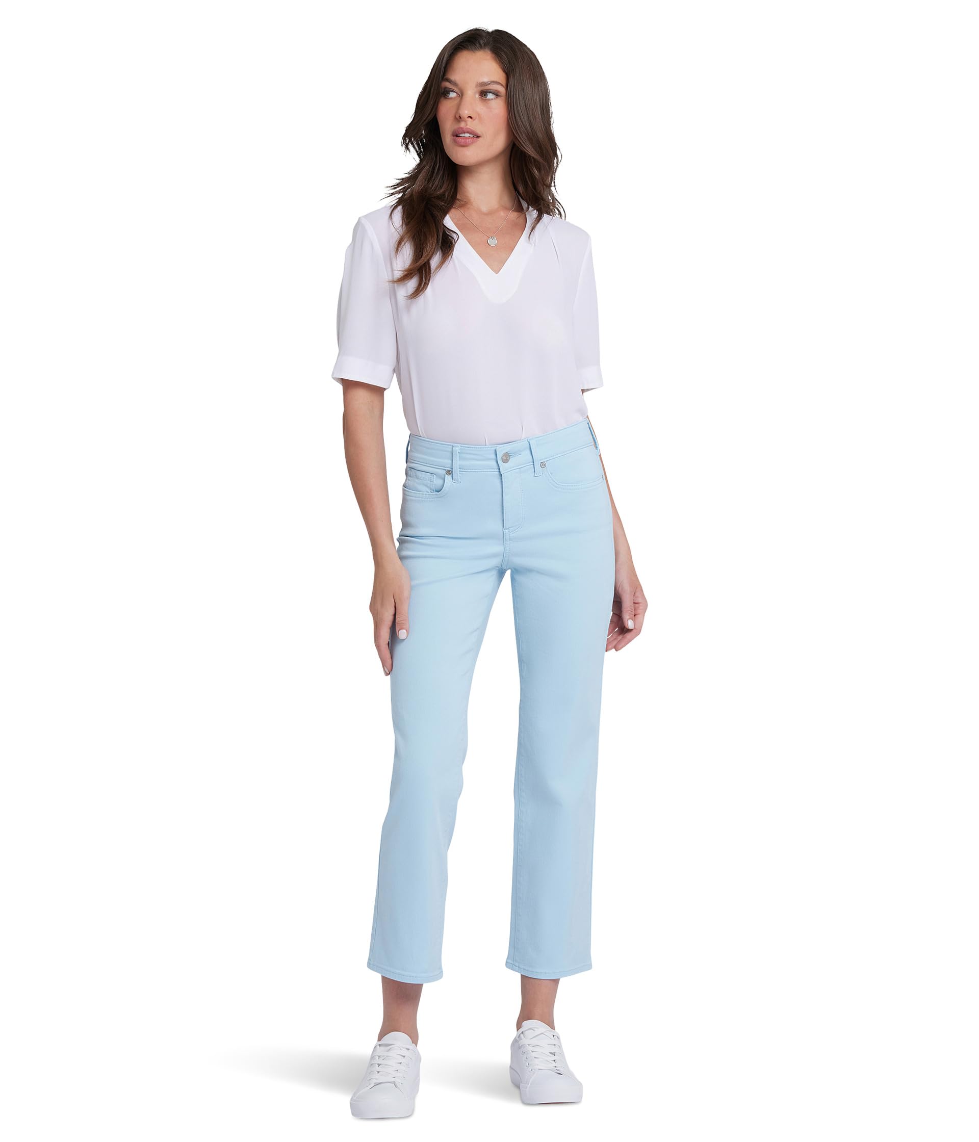 

Джинсы NYDJ Marilyn Straight Ankle Jeans in Aquatic, цвет Aquatic