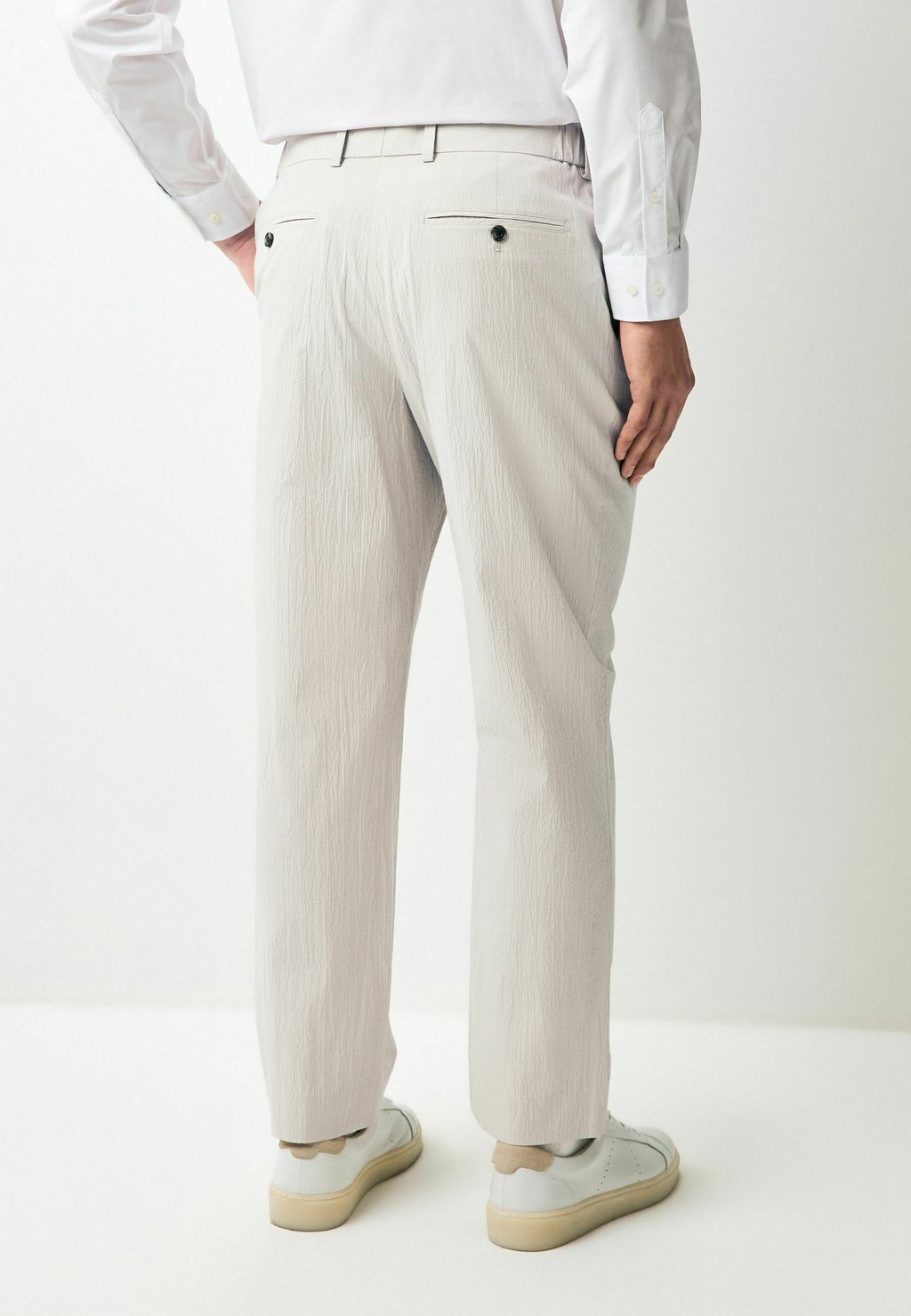 Брюки REGULAR FIT STRIPED Next, бежевый — фото 2