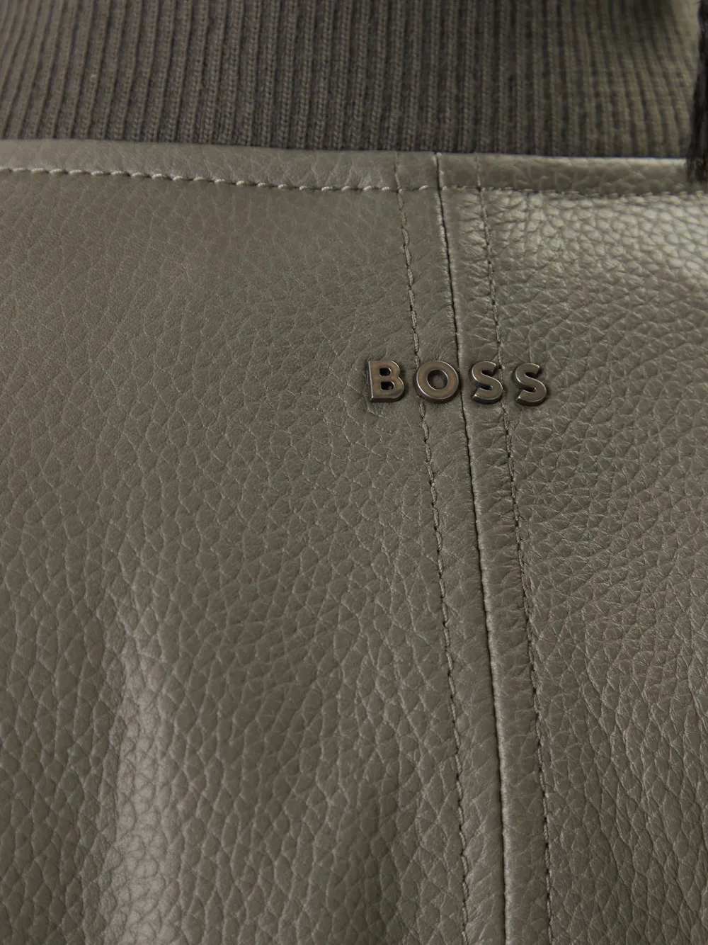 Кожаная куртка Jakri в рубчик Boss, серый — фото 2