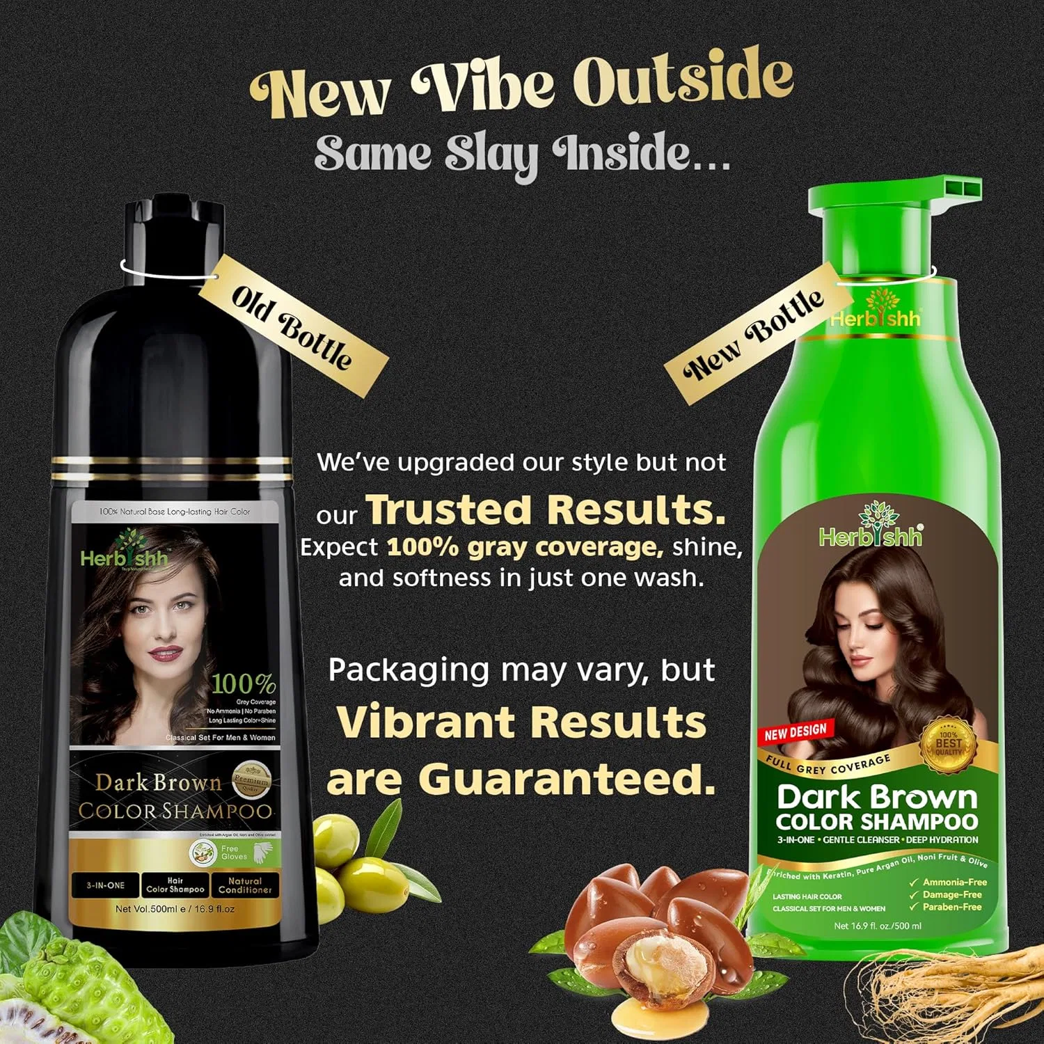 Набор для окрашивания волос Herbishh Ultimate Hair & Colour Kit, 3 шт. + маска Herbishh, Dunkelbraun — фото 2