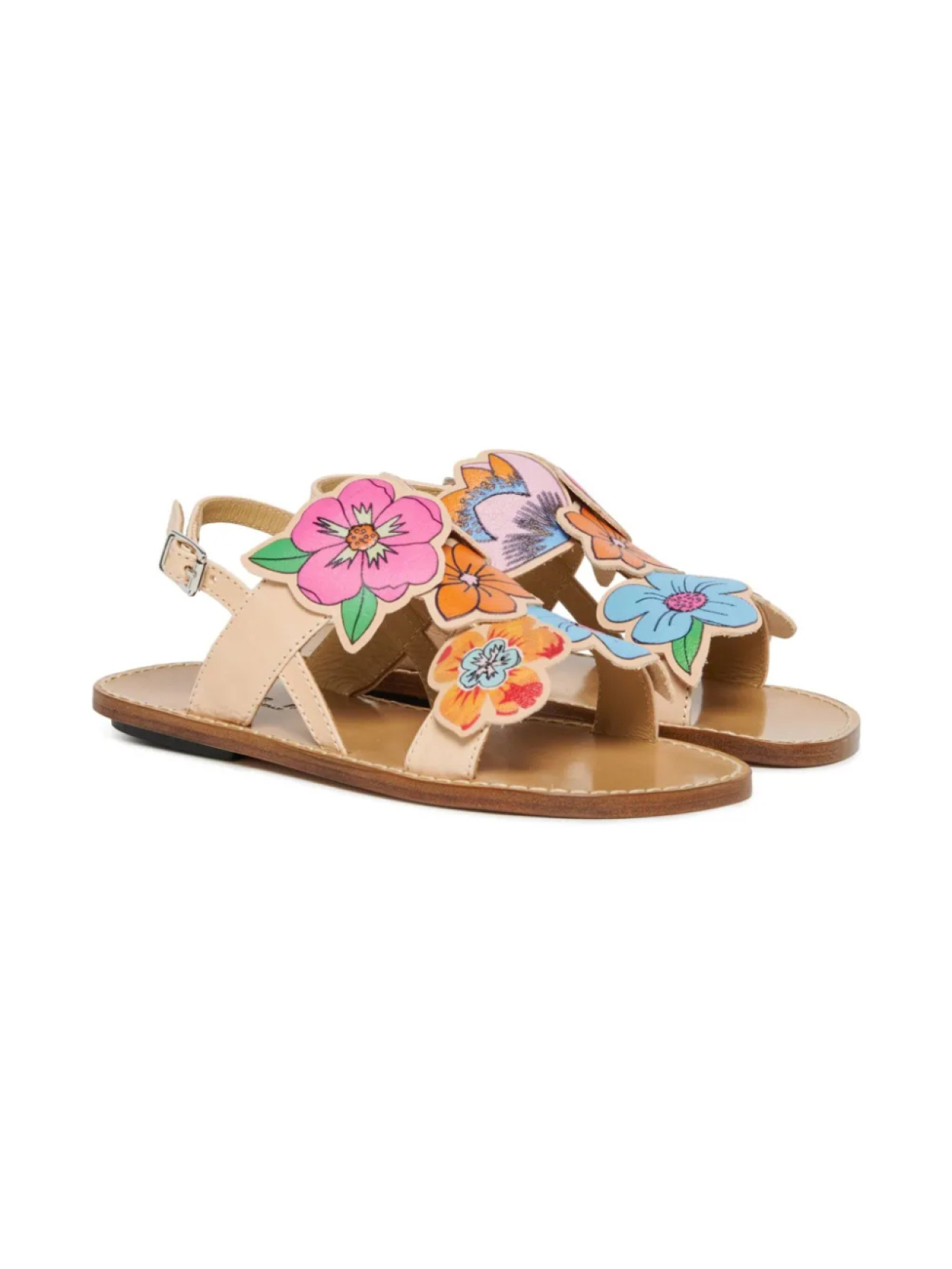 

Сандалии Marni Kids с цветочным узором, нейтральный