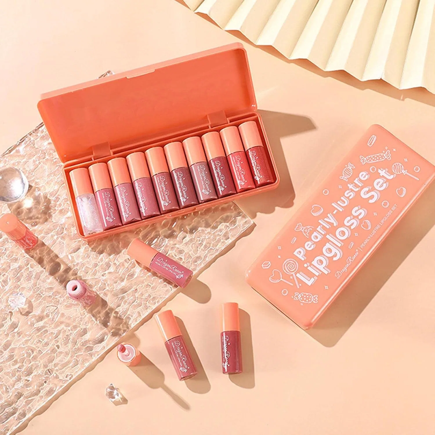 Набор блесков для губ Mini Lip Stain 3.5 г 10 шт оранжевый MIYOYO — фото 4