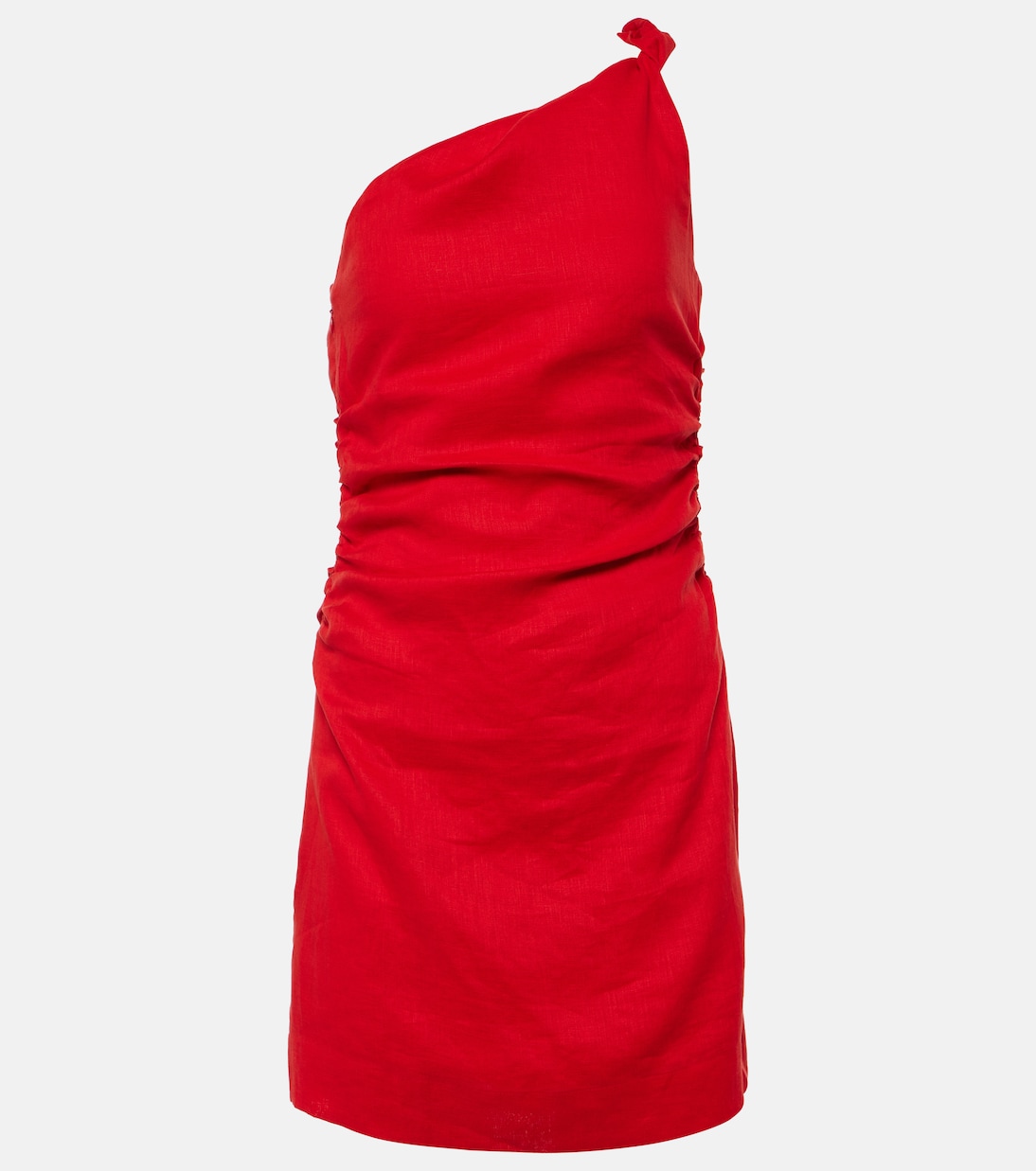 

Марга мини-платье из льна с одним плечом Faithfull, Red Solid