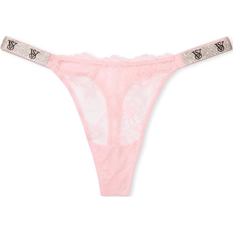 

Victoria's Secret Очень сексуальное блестящее стрейч кружевное бикини Rose Lace / P B стринги женские 1 упаковка Pink