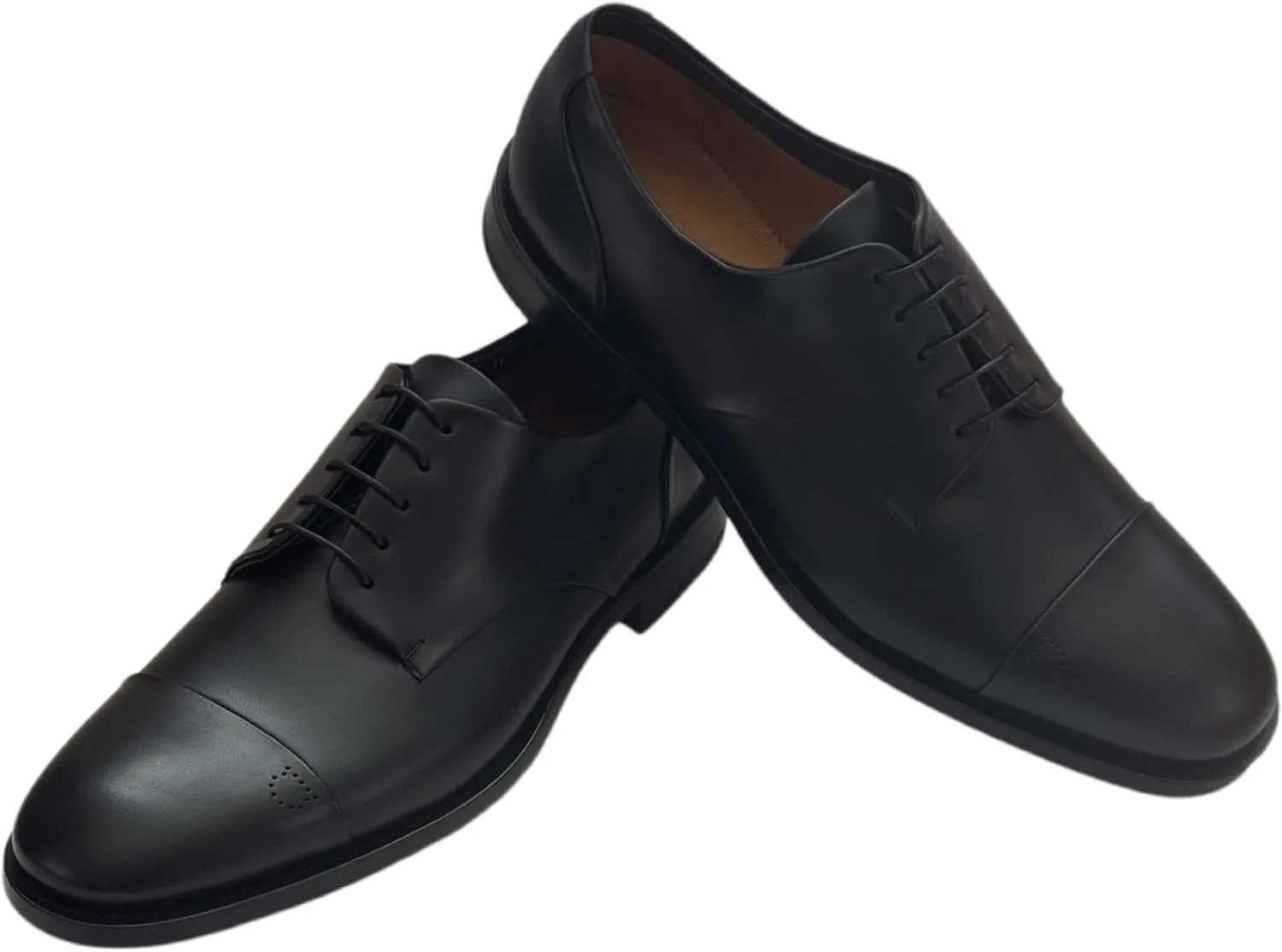 Мужские классические туфли Salvatore Ferragamo Gavino (D/Medium) с черным носком из кожи, дерби оксфорд, формальные и повседневные — фото 3