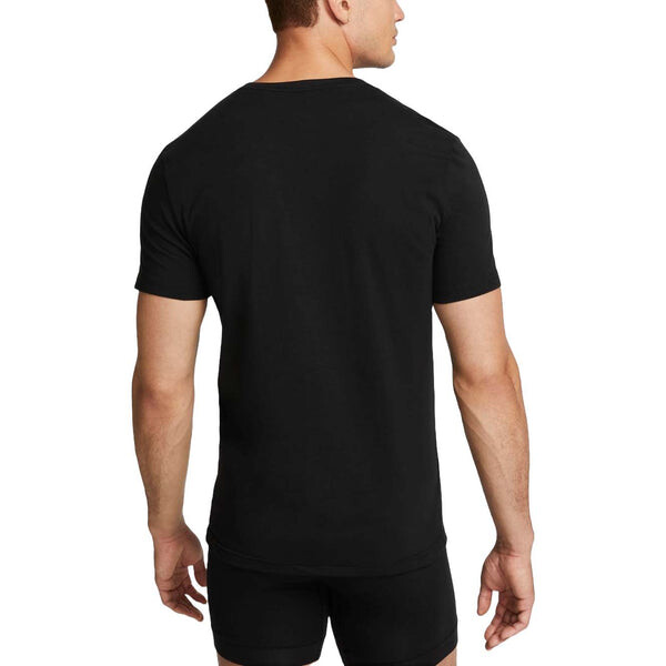 Футболка dri fit essential cotton stretch slim fit с круглым вырезом майка Nike, черный — фото 2