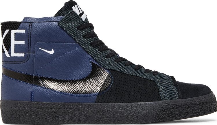 

Кроссовки Zoom Blazer Mid Premium SB 'Deconstructed - Midnight Navy Black', синий