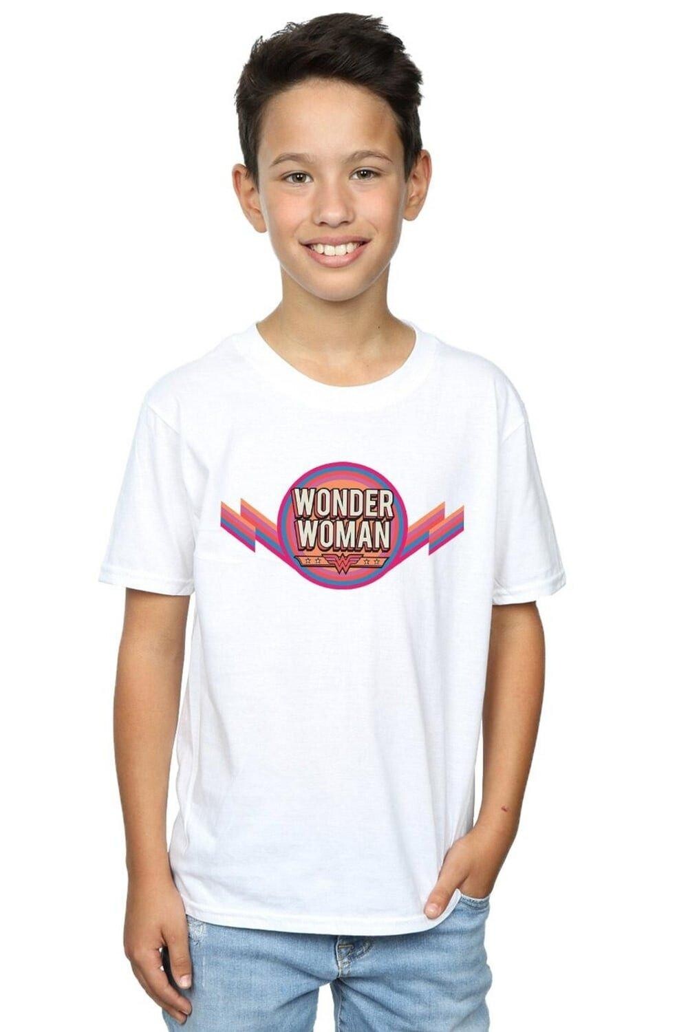 

Футболка с радужным логотипом «Чудо-женщина» DC Comics, белый