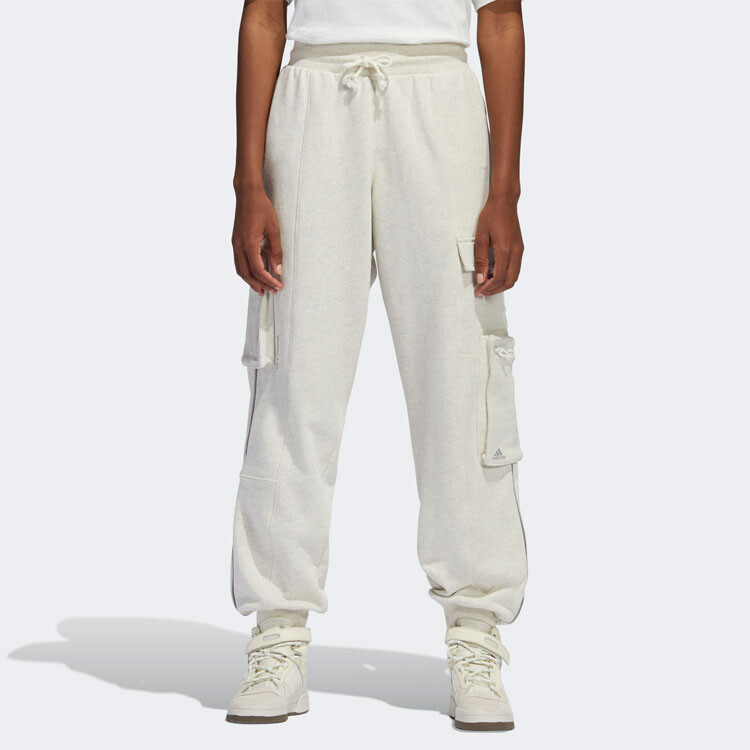 X Ivy Park Cargo Sweat Pants All Gender Cream Melange Adidas, белый — фото 4
