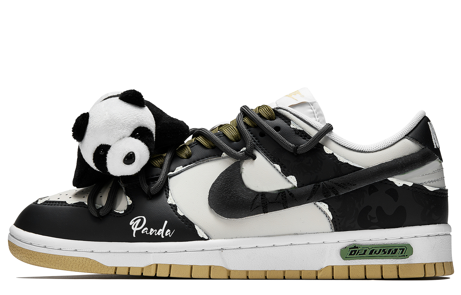 

Заказные кроссовки Nike Dunk ADCDAVINCI, устойчивые к истиранию низкие скейтерские Panda Post Office, мужские зеленые черные желтые, черные бежевые