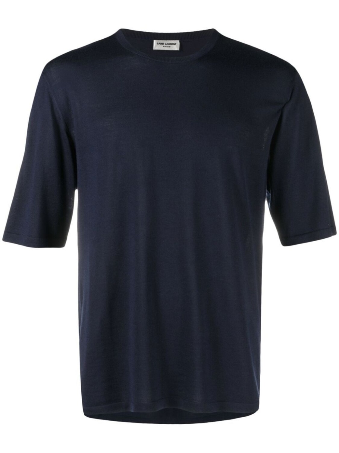 

Saint Laurent crew-neck wool-cashmere T-shirt, синий