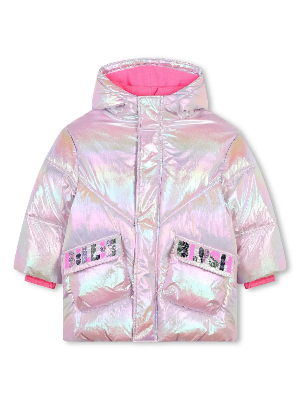 

Пуховик с капюшоном Billieblush, розовый