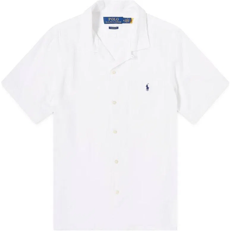 Рубашка с вышивкой логотипа Polo Ralph Lauren белая
