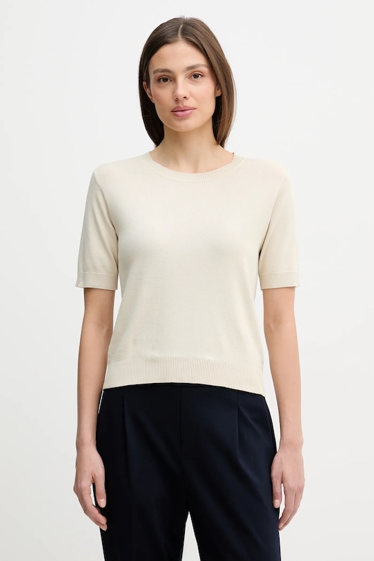 

Хлопковая футболка United Colors of Benetton, бежевый