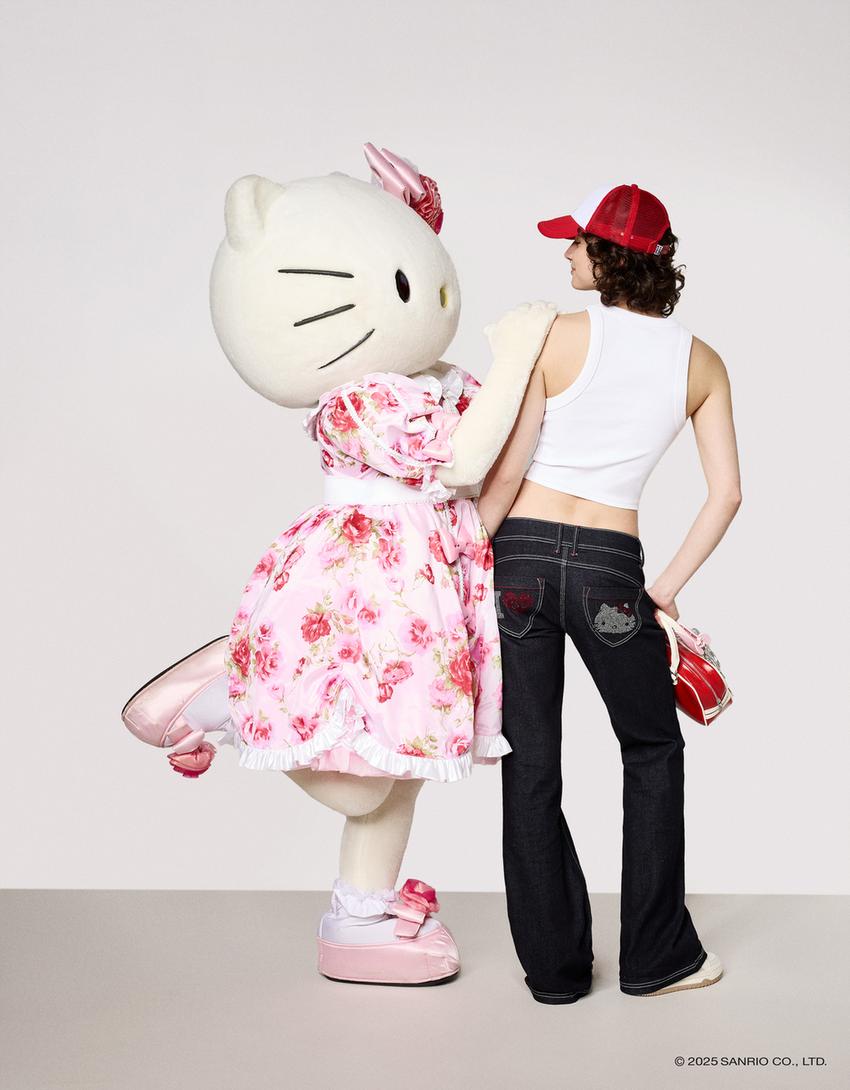 

Джинсы-Клеш Hello Kitty Bershka, синий