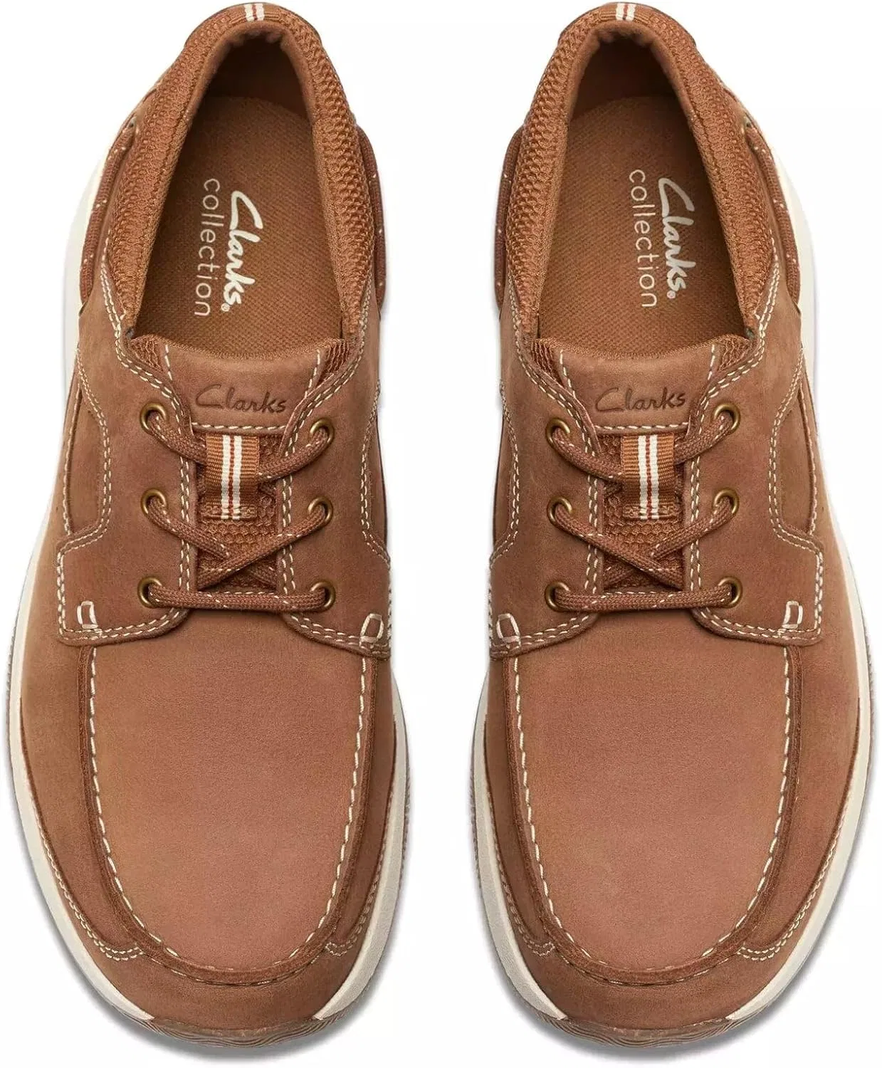 Мужские туфли на шнуровке Clarks Sailview Lace, Brown — фото 3