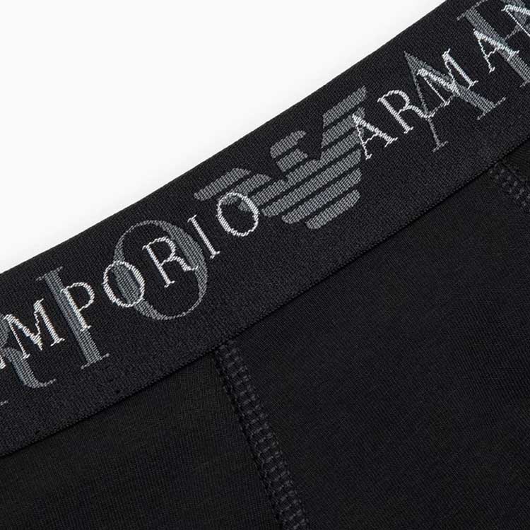 Трусы-боксеры The New Icon из органического хлопка EMPORIO ARMANI, черный — фото 3