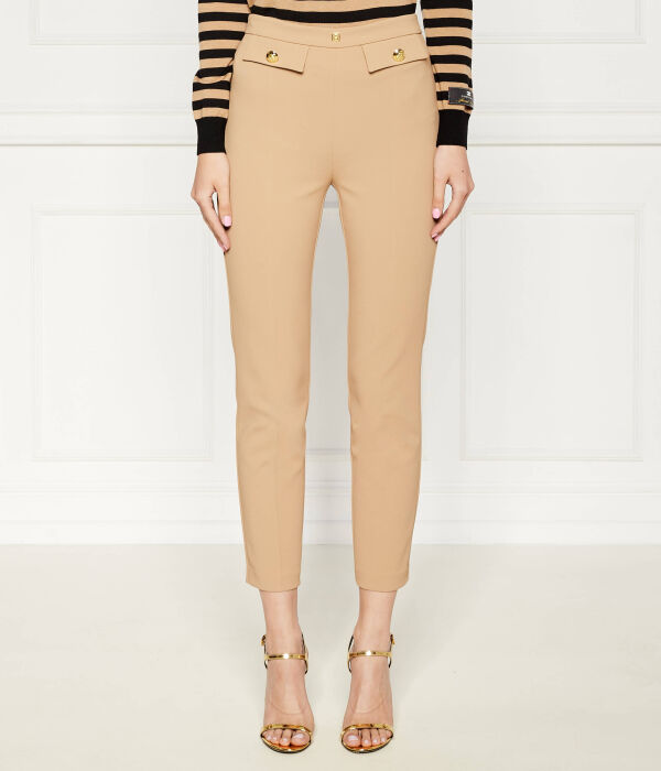 

Брюки Slim fit Elisabetta Franchi, коричневый