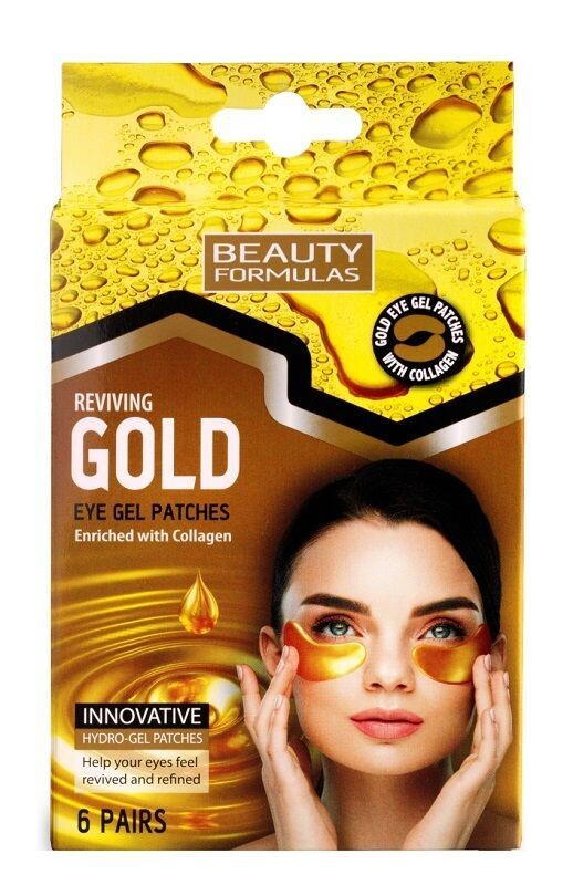 

Beauty Formulas Gold повязки на глаза, 12 шт.
